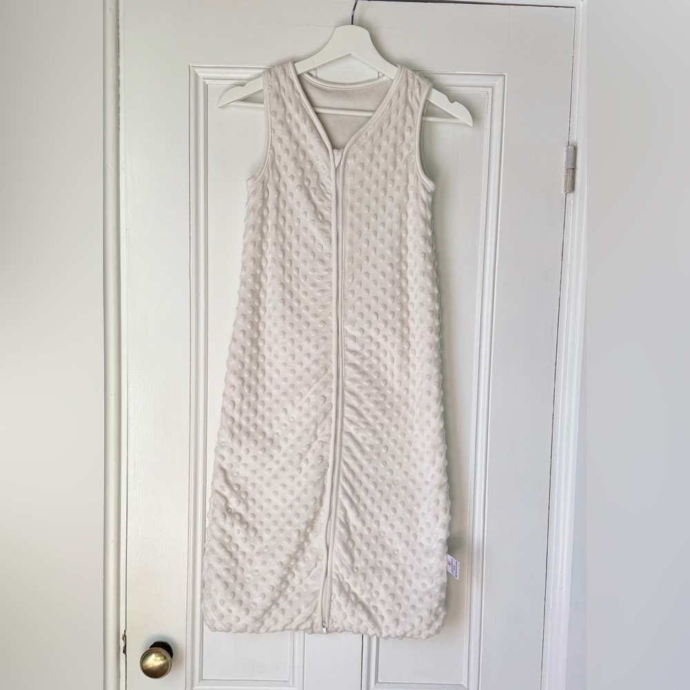 DaysU Baby Sleep Sack Plush Dots Wearable Blanket Sz XL White 2.5 TOG 31-44 lbs